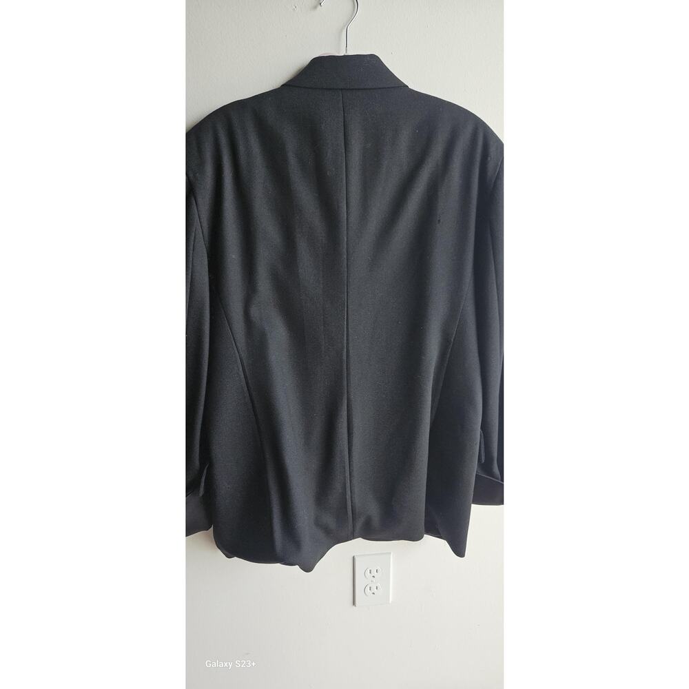Vintage Augustus Royal Renaissance  90s Black Wool Blazer Size 12 Made In USA - Picture 13 of 13